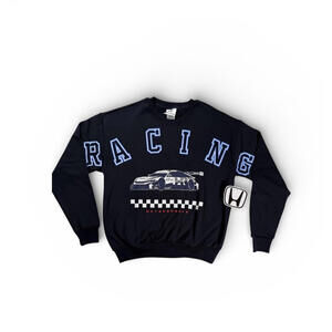 Honda Racing Team Black Pullover Crew Neck Sweatshirt M Men's/Unisex Race Car